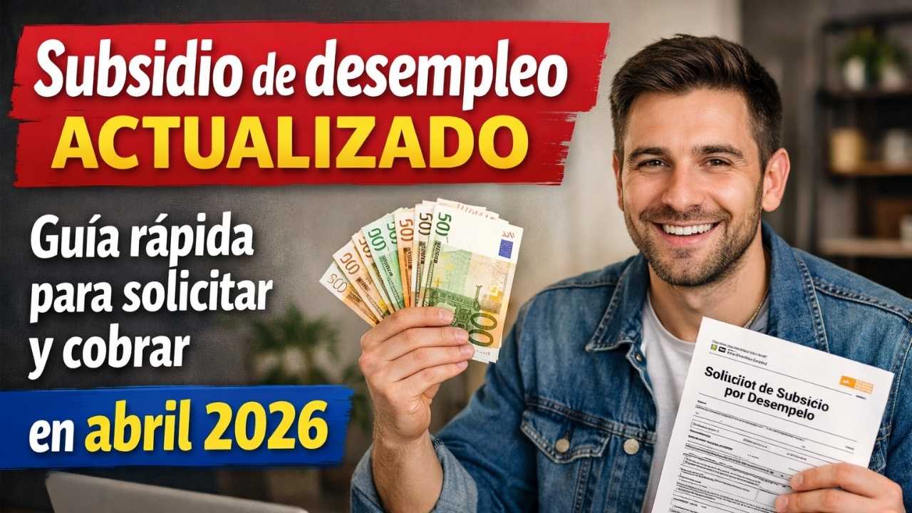 Subsidio de desempleo actualizado – guía rápida para solicitar y cobrar en abril 2026