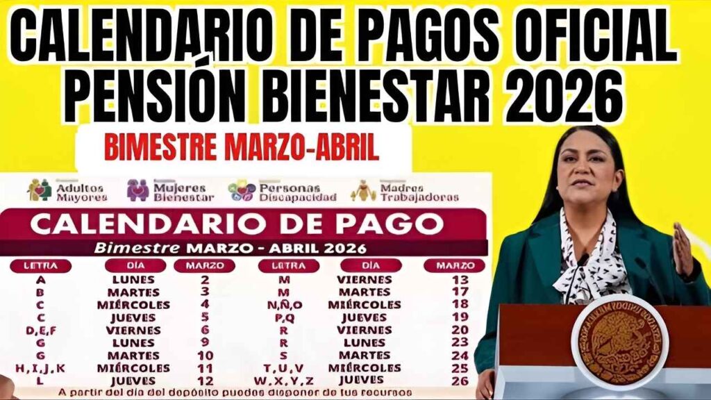Pensión Bienestar Mujeres y Discapacidad 2026: apellidos que cobran hoy 18 de abril