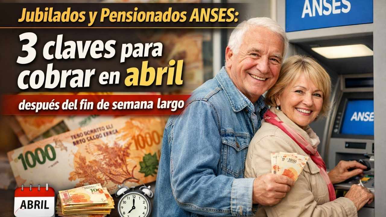 Jubilados y pensionados ANSES: 3 claves para cobrar en abril después del fin de semana largo