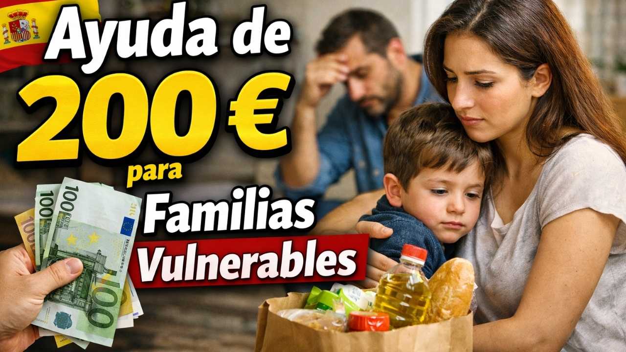 Ayuda de 200 € para familias vulnerables: cómo pedirla online y cuándo se paga en abril 2026
