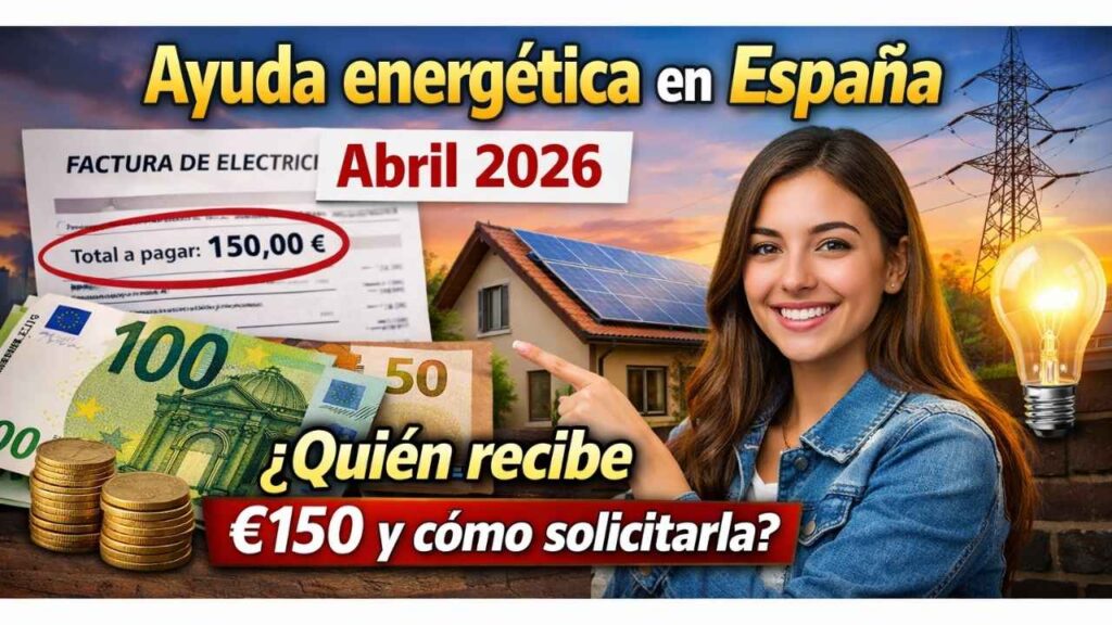 Ayuda energética en España abril 2026: quién recibe €150 y cómo solicitarla