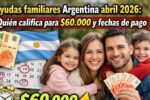 Ayudas familiares Argentina abril 2026: quién califica para $60.000 y fechas de pago
