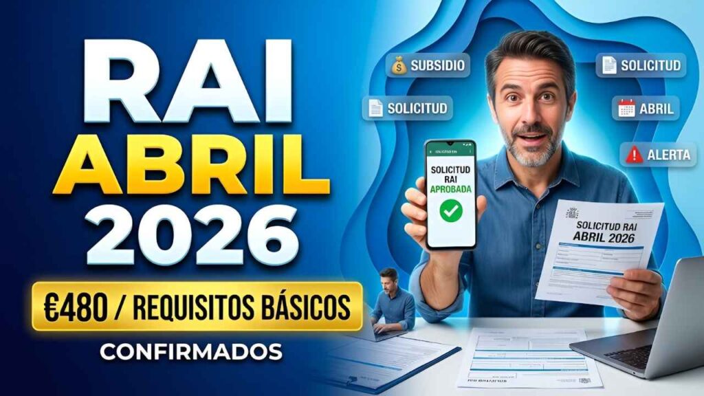 RAI abril 2026 €480 requisitos básicos confirmados y calendario oficial de cobro publicado