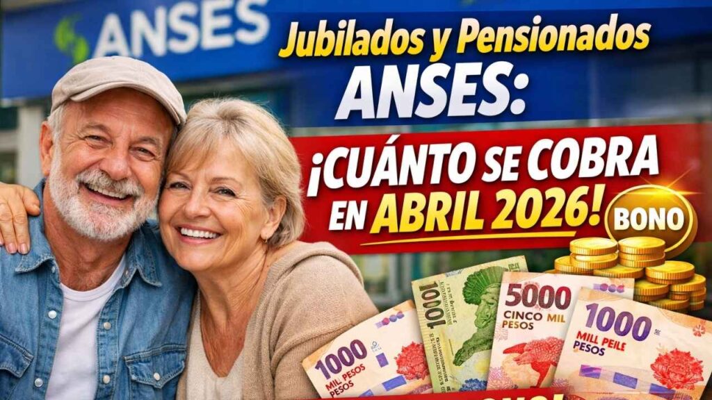 Jubilados y pensionados ANSES: cuánto se cobra en abril 2026 con aumento y bono