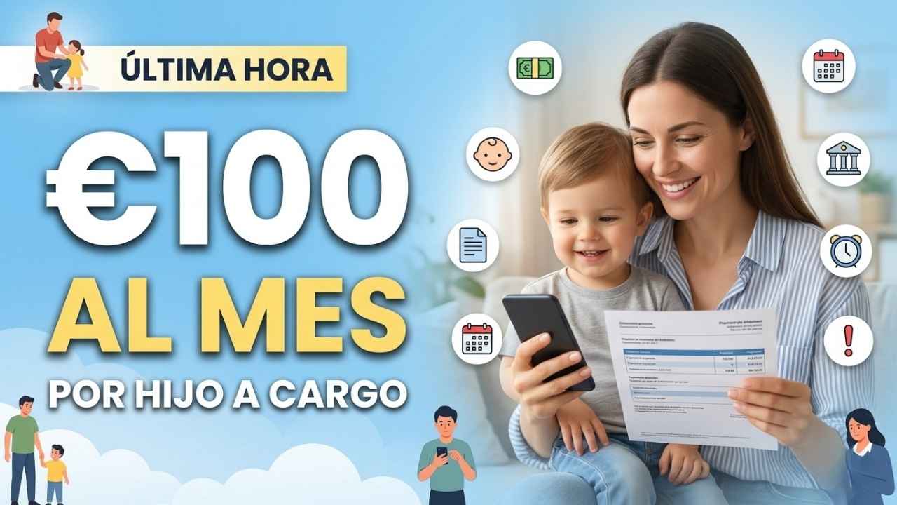 Ayuda familiar por hijo a cargo €100 mensuales, quiénes califican y cuándo se paga en abril de 2026