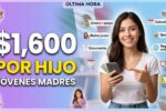 Apoyo a jóvenes madres $1,600 por hijo, requisitos y fecha de depósito marzo 2026