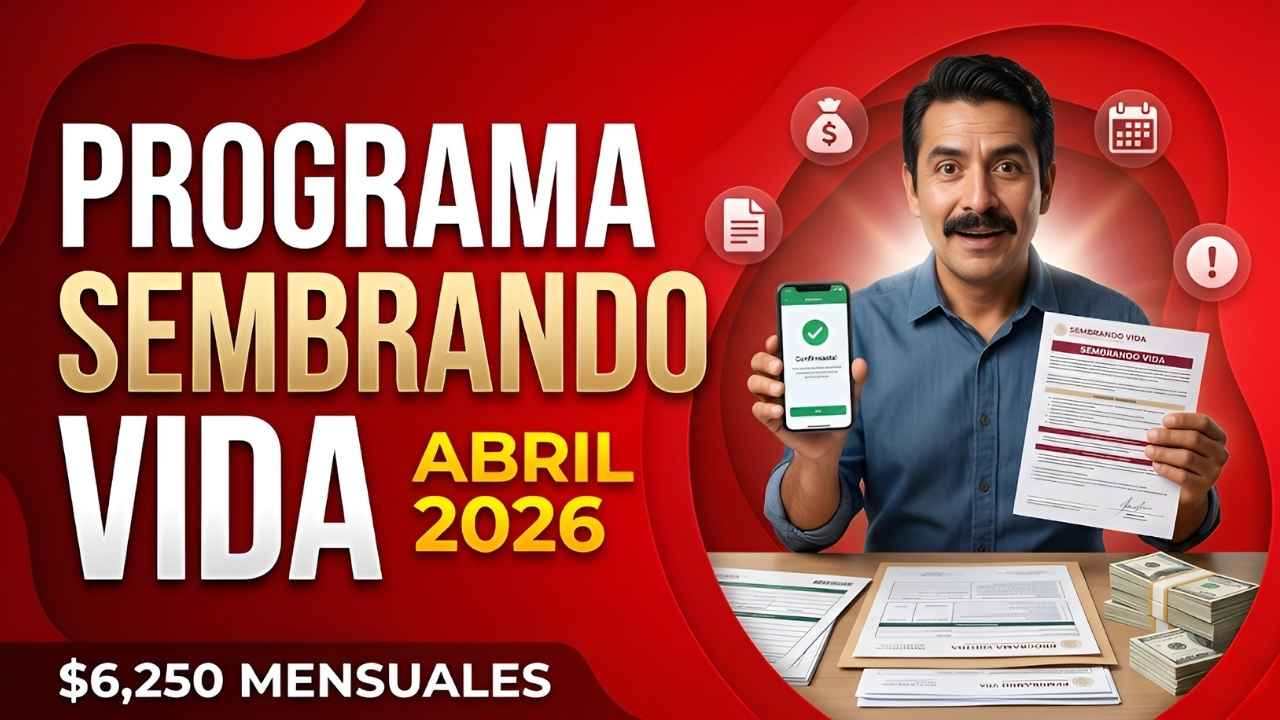 Programa Sembrando Vida abril 2026: $6,250 mensuales, cómo registrarse y día de pago confirmado