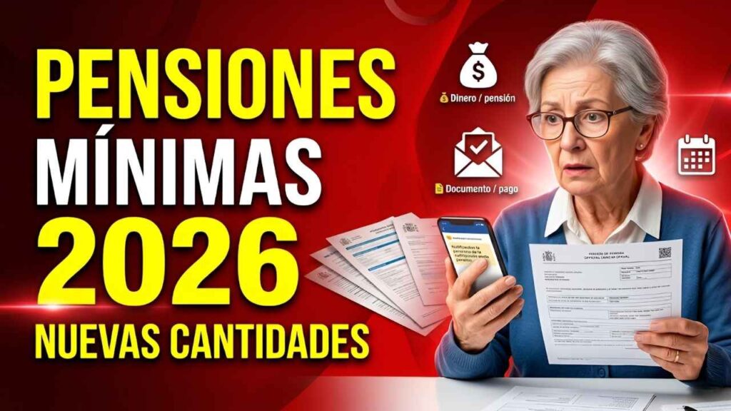 Pensiones mínimas en España 2026: nuevas cantidades confirmadas y detalles revelados
