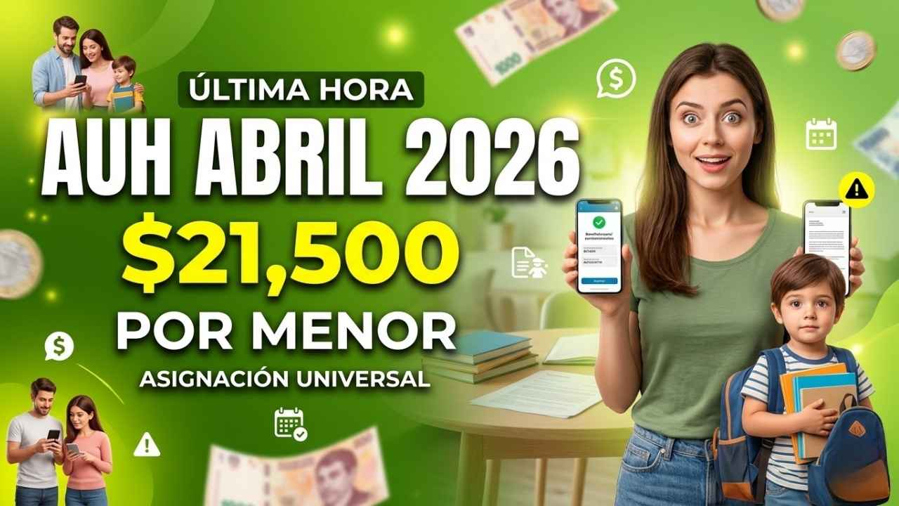 Asignación Universal por Hijo $21,500 por menor, inscripción online y calendario de pagos marzo–abril