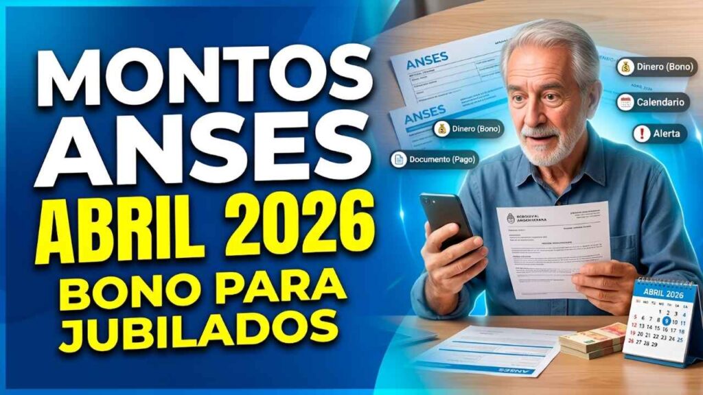 Montos ANSES abril 2026: bono para jubilados y cifra final con aumento confirmado