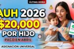 Asignación Universal por Hijo abril 2026: $20,000 por menor, requisitos y fechas de pago confirmadas