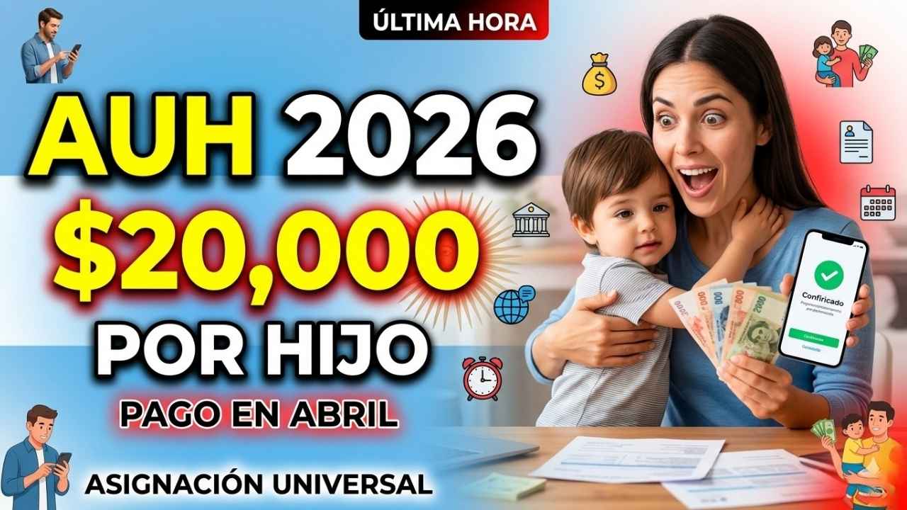 Asignación Universal por Hijo abril 2026: $20,000 por menor, requisitos y fechas de pago confirmadas